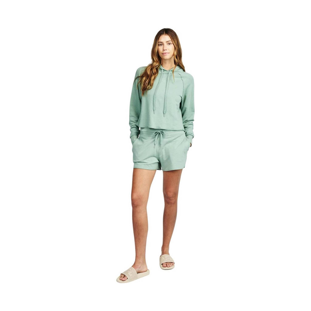 Tasc Women's Varsity Crop Hoodie - Sage - Lenny's Shoe & Apparel