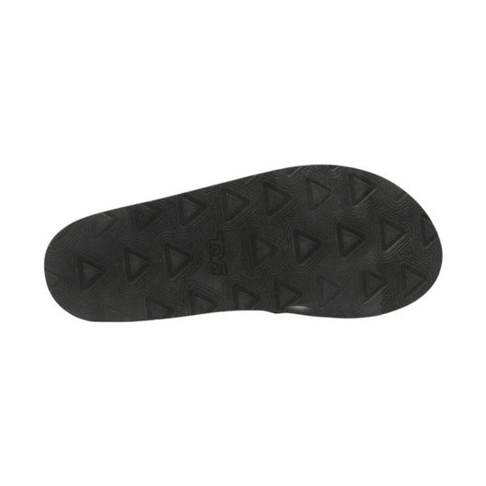Black sandal outsole with triangular tread pattern