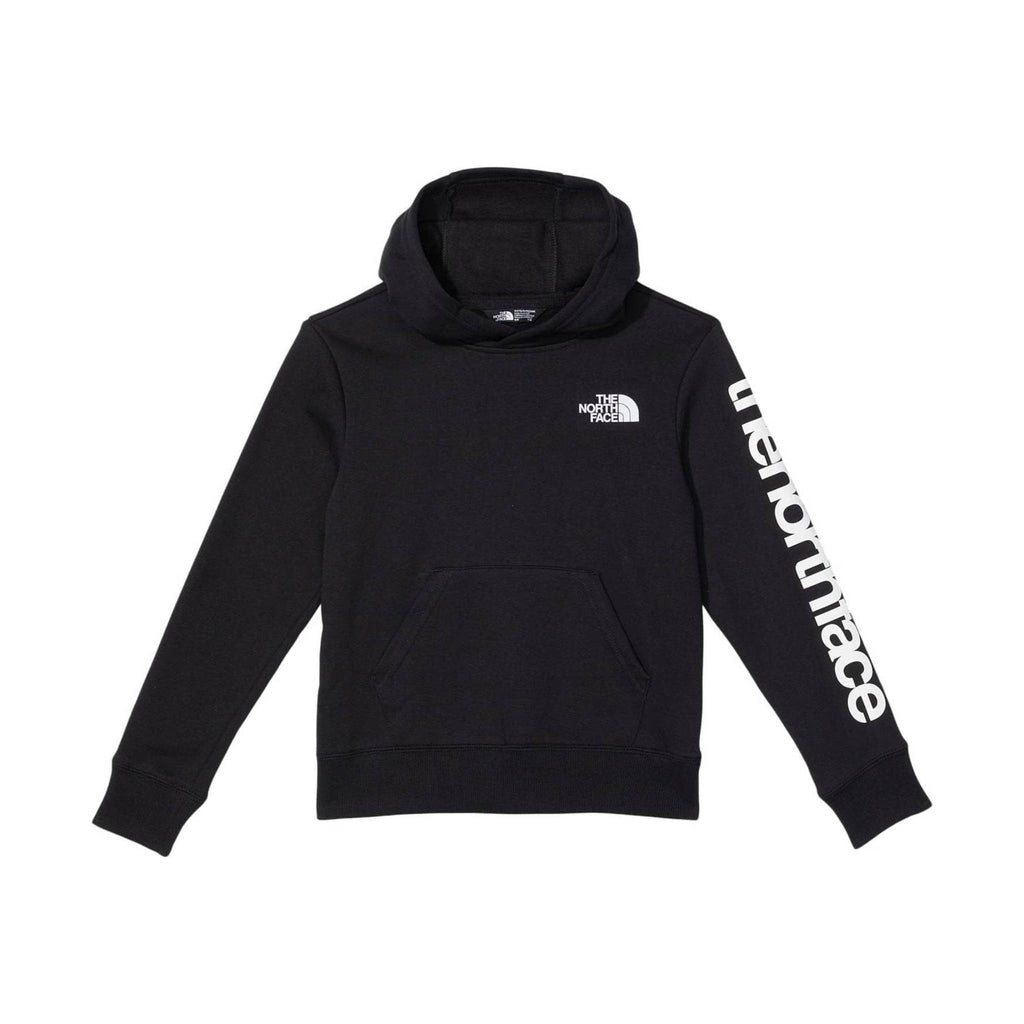 The North Face Kids' Camp Fleece Pullover Hoodie - Black/White - Lenny's Shoe & Apparel