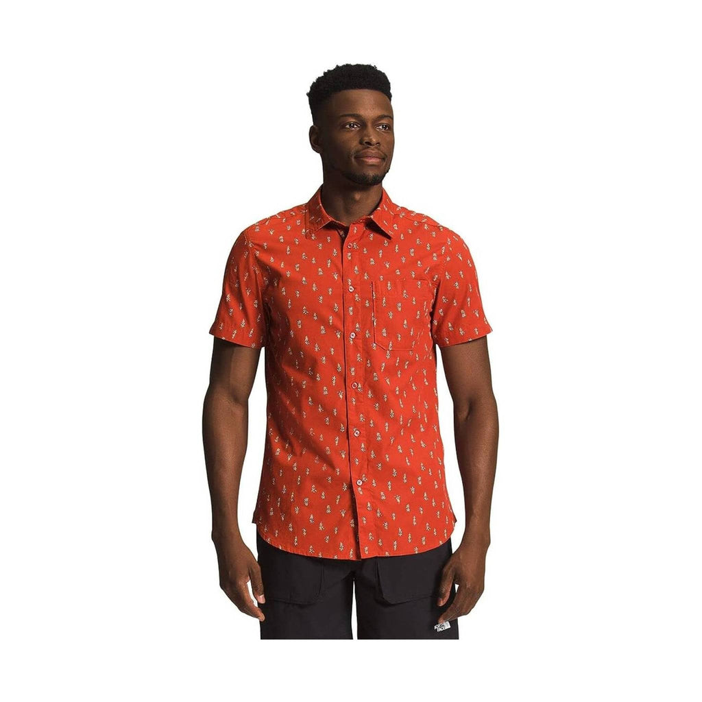 The North Face Men's Short Sleeve Baytrail Pattern Shirt - Rusted Bronze TNF Ditsy Print - Lenny's Shoe & Apparel