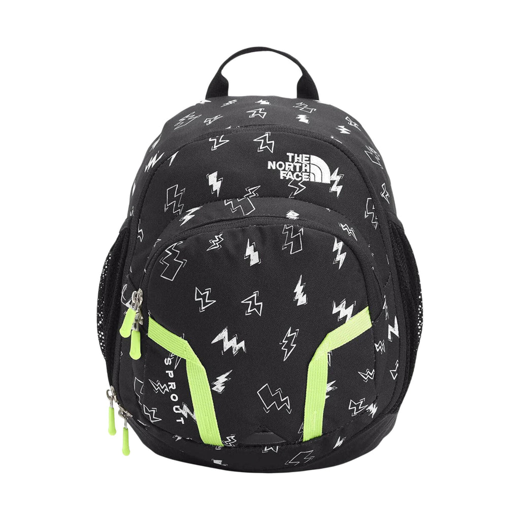 The North Face Sprout Mini Backpack - TNF Black Thunder Bolts Print/Sharp Green - Lenny's Shoe & Apparel