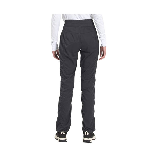 Charcoal women’s athletic pants shown from the back