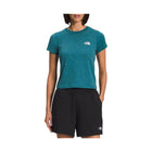 The North Face Women's Short Sleeve Simple Logo Tee - Blue Coral Heather - Lenny's Shoe & Apparel