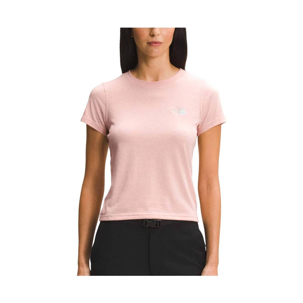 The North Face Women's Short Sleeve Simple Logo Tee - Evening Sand Pink Heather - Lenny's Shoe & Apparel