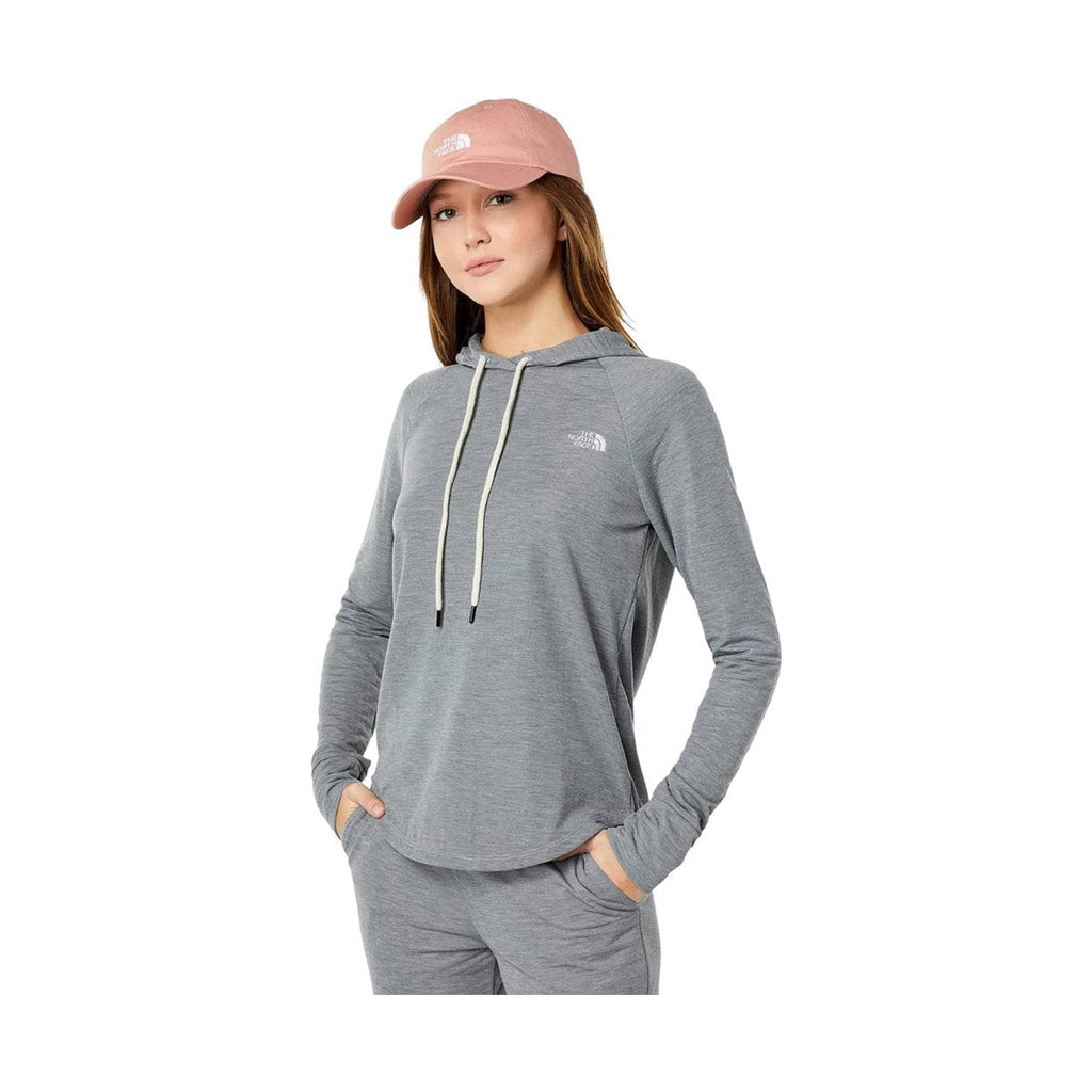 The North Face Women's Westbrae Knit Hoodie - Medium Grey Heather - Lenny's Shoe & Apparel