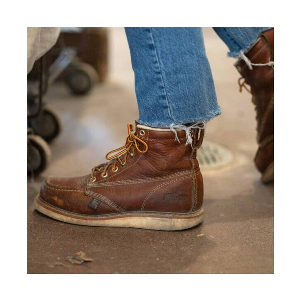 Thorogood Men's American Heritage 6 Inch Moc Steel Toe Work Boot - Tobacco - Lenny's Shoe & Apparel