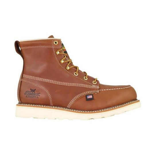 Thorogood Men's American Heritage 6 Inch Moc Steel Toe Work Boot - Tobacco - Lenny's Shoe & Apparel