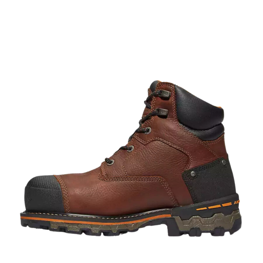 Timberland Pro Men's 6 Inch Boondock Composite Toe Insulated Waterproof Work Boot - Brown Tumbled - Lenny's Shoe & Apparel