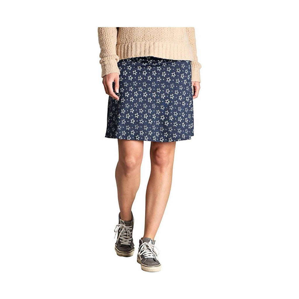 Toad & Co Women's Chaka Skirt - True Navy Dot Floral Print - Lenny's Shoe & Apparel