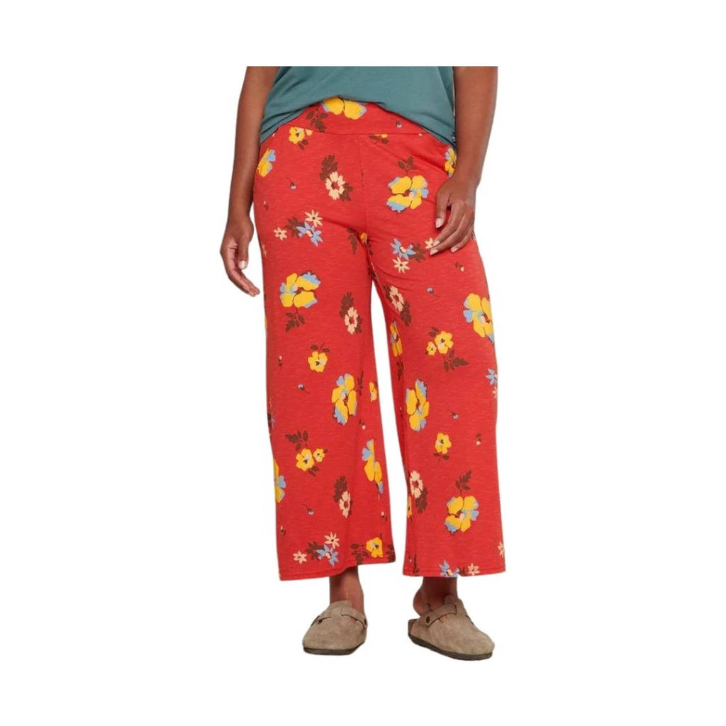 Toad & Co Women's Chaka Wide Leg Pant - Winterberry Floral - Lenny's Shoe & Apparel