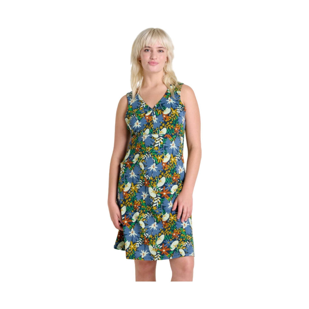 Toad & Co Women's Rosemarie Sleeveless Dress - Midnight Floral Print - Lenny's Shoe & Apparel