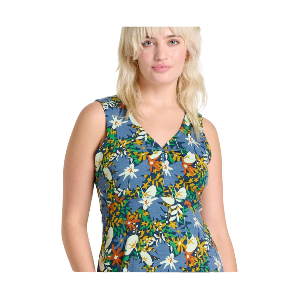 Toad & Co Women's Rosemarie Sleeveless Dress - Midnight Floral Print - Lenny's Shoe & Apparel