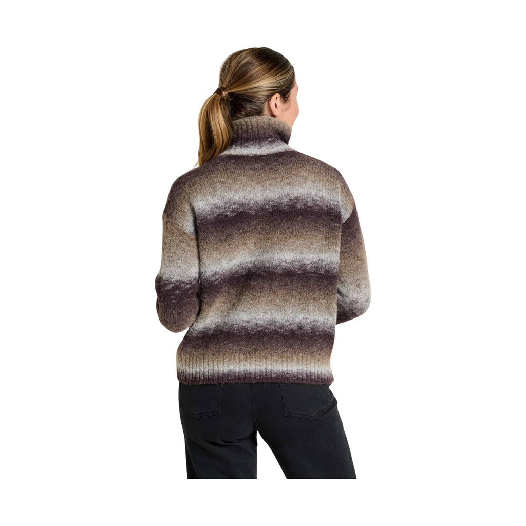 Toad & Co Women's Toddy T Neck Sweater - Heather Grey - Lenny's Shoe & Apparel