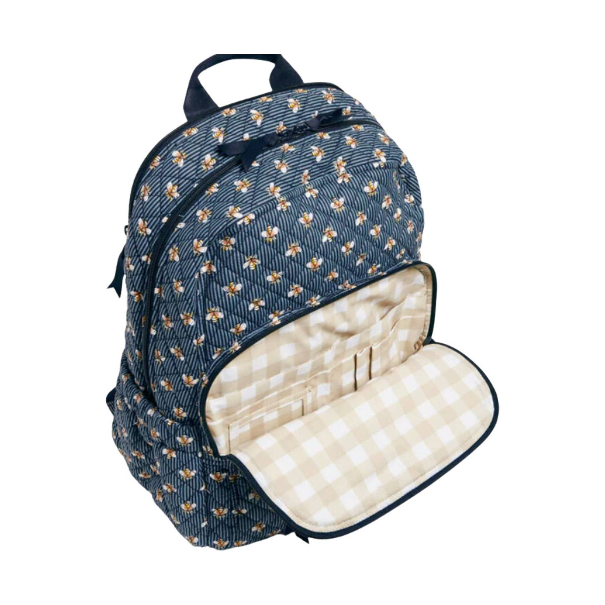 Vera Bradley Campus Backpack - Bees Navy – Lenny's Shoe & Apparel