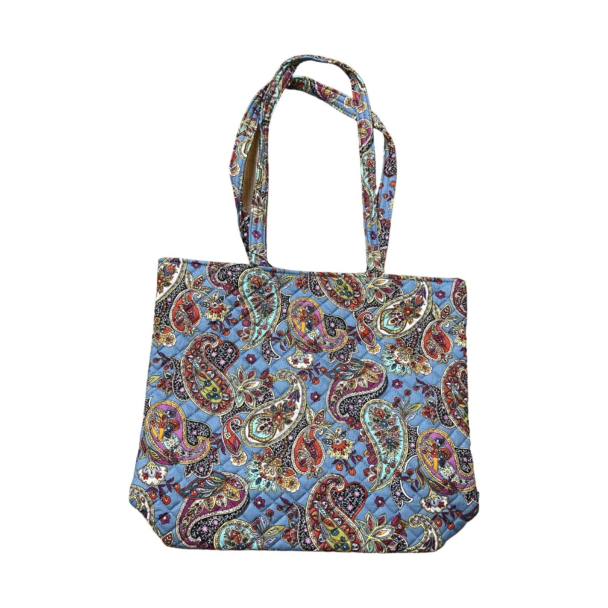 Vera Bradley Iconic Glenna Tote in Paisley Stripes Signature Cotton :  Clothing, Shoes & Jewelry 