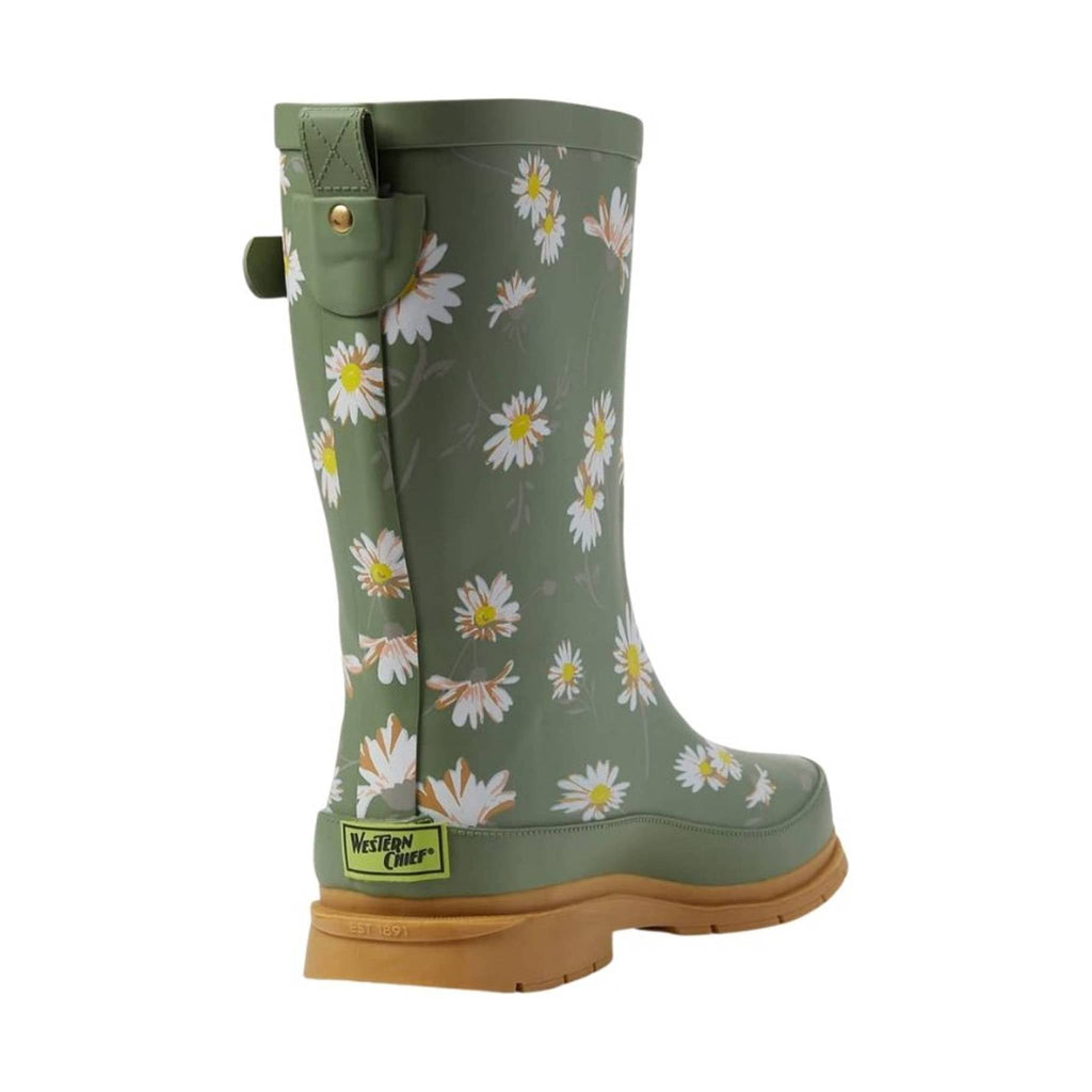Western Chief Women's Dainty Daisy Mid Rain Boot - Green - Lenny's Shoe & Apparel