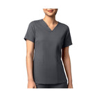 WonderWink Women's Thrive Fitted 3-Pocket V-Neck Scrub Top - Pewter - Lenny's Shoe & Apparel