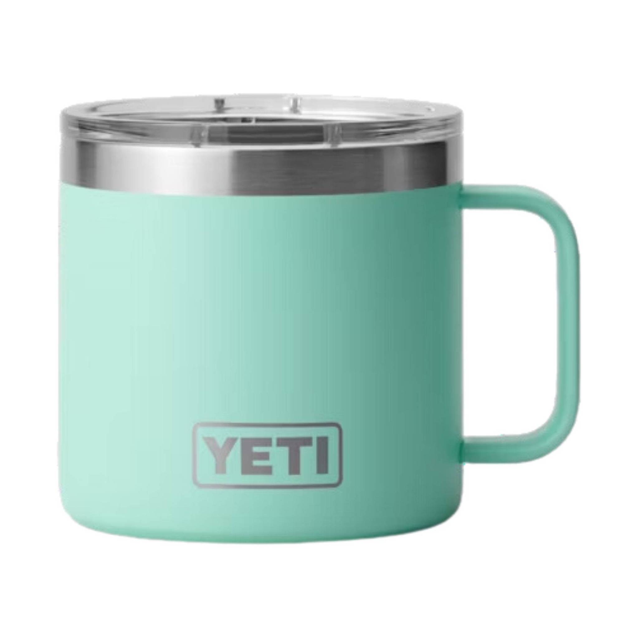 YETI Rambler 14 oz Mug, Vacuum Insulated, Stainless Steel with MagSlider Lid,  Seafoam - Yahoo Shopping