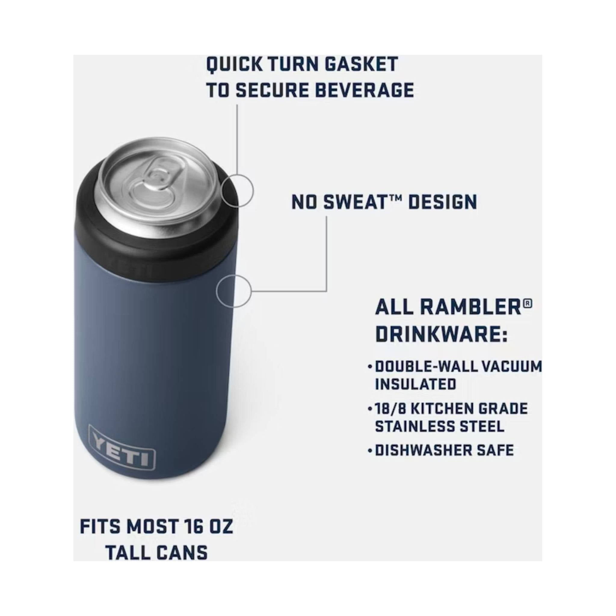 YETI Rambler 12 oz. Colster Can Insulator for Standard Size  Cans, Black (NO CAN INSERT): Home & Kitchen